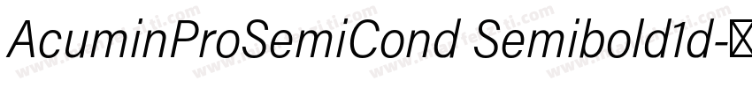 AcuminProSemiCond Semibold1d字体转换